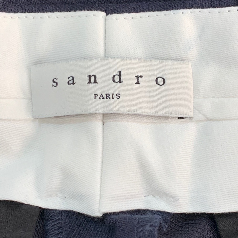 Sandro NEW Cropped Belted High-Waist Trousers, 28 - Picture 10 of 14